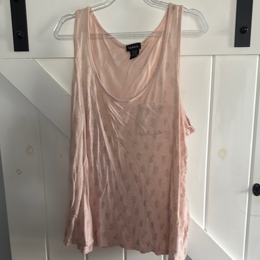 Torrid Pink Pineapple Tank Top Size 1